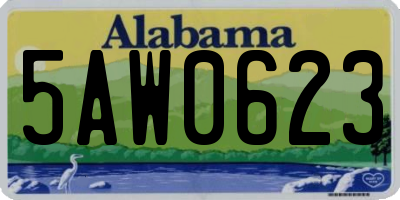 AL license plate 5AW0623