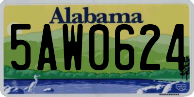 AL license plate 5AW0624