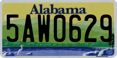 AL license plate 5AW0629