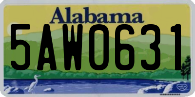 AL license plate 5AW0631