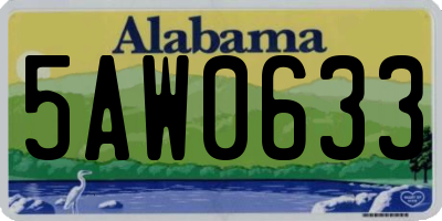 AL license plate 5AW0633