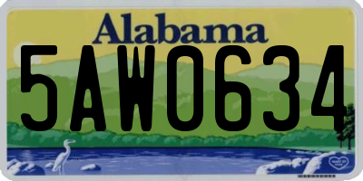 AL license plate 5AW0634