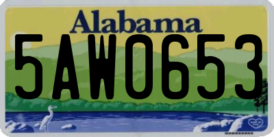 AL license plate 5AW0653