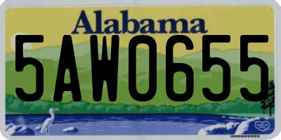 AL license plate 5AW0655