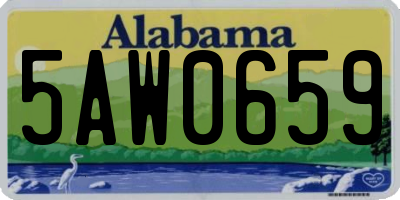 AL license plate 5AW0659