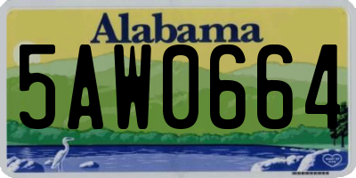 AL license plate 5AW0664