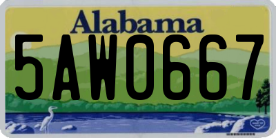 AL license plate 5AW0667