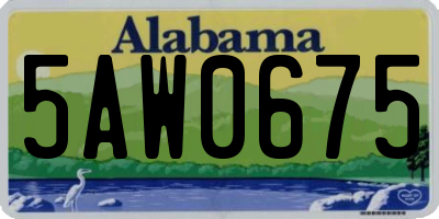 AL license plate 5AW0675