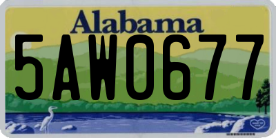 AL license plate 5AW0677