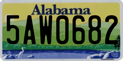 AL license plate 5AW0682