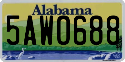 AL license plate 5AW0688