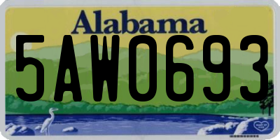 AL license plate 5AW0693