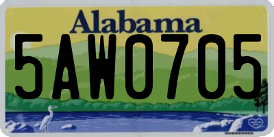 AL license plate 5AW0705