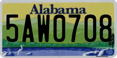 AL license plate 5AW0708