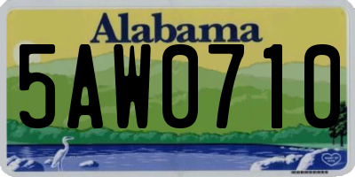 AL license plate 5AW0710