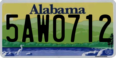 AL license plate 5AW0712