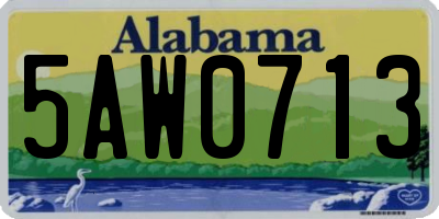 AL license plate 5AW0713