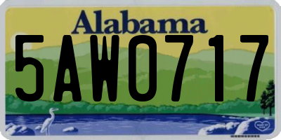 AL license plate 5AW0717