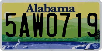 AL license plate 5AW0719