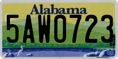 AL license plate 5AW0723
