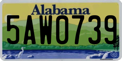 AL license plate 5AW0739