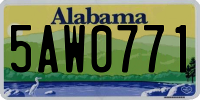 AL license plate 5AW0771