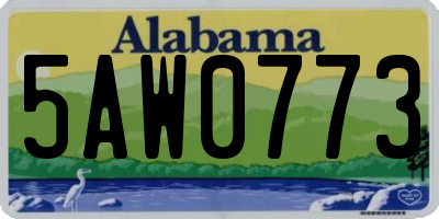 AL license plate 5AW0773