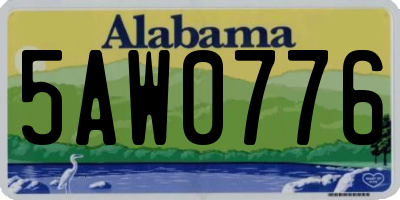 AL license plate 5AW0776