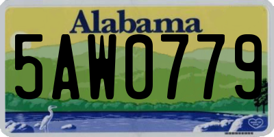 AL license plate 5AW0779
