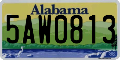 AL license plate 5AW0813