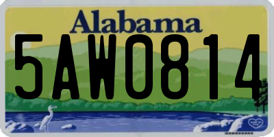 AL license plate 5AW0814