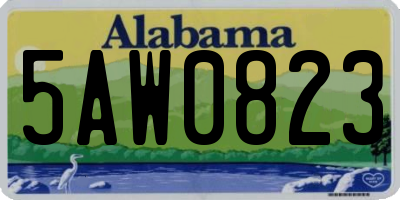 AL license plate 5AW0823
