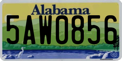 AL license plate 5AW0856