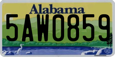 AL license plate 5AW0859