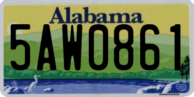 AL license plate 5AW0861