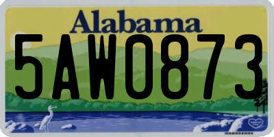 AL license plate 5AW0873