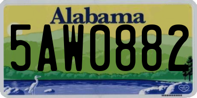 AL license plate 5AW0882