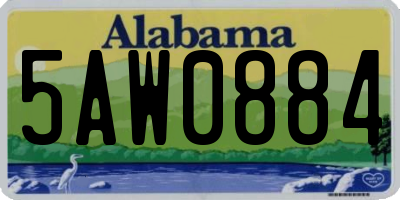 AL license plate 5AW0884