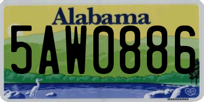 AL license plate 5AW0886