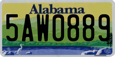 AL license plate 5AW0889