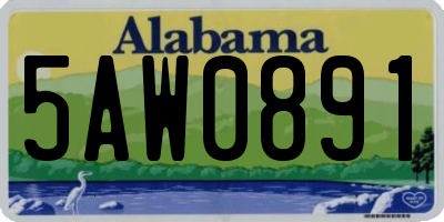 AL license plate 5AW0891