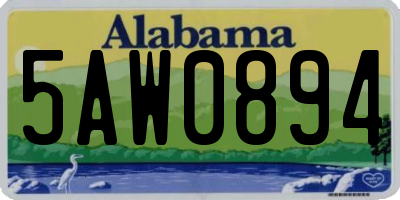 AL license plate 5AW0894