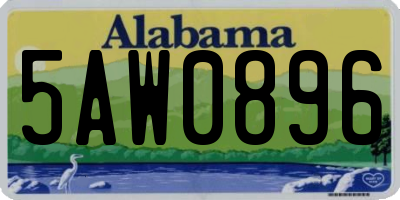AL license plate 5AW0896