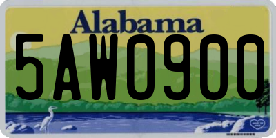 AL license plate 5AW0900