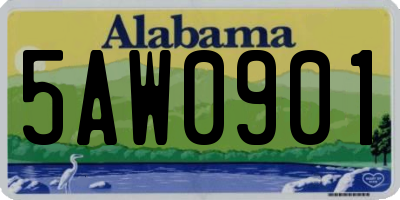 AL license plate 5AW0901