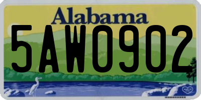 AL license plate 5AW0902