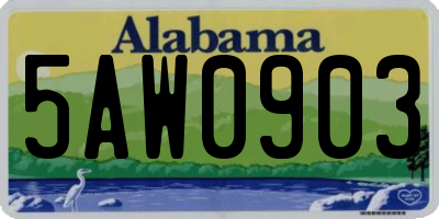 AL license plate 5AW0903