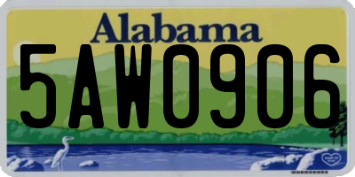 AL license plate 5AW0906