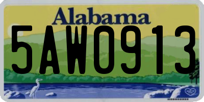 AL license plate 5AW0913