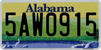 AL license plate 5AW0915